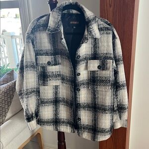 Plaid Button-Up Jacket